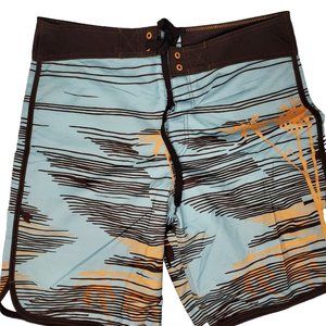 Mossimo Supply Co Board Shorts Mens Size 34x10 Palm Trees Beach